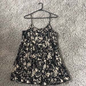 Black and white flower patterned sundress